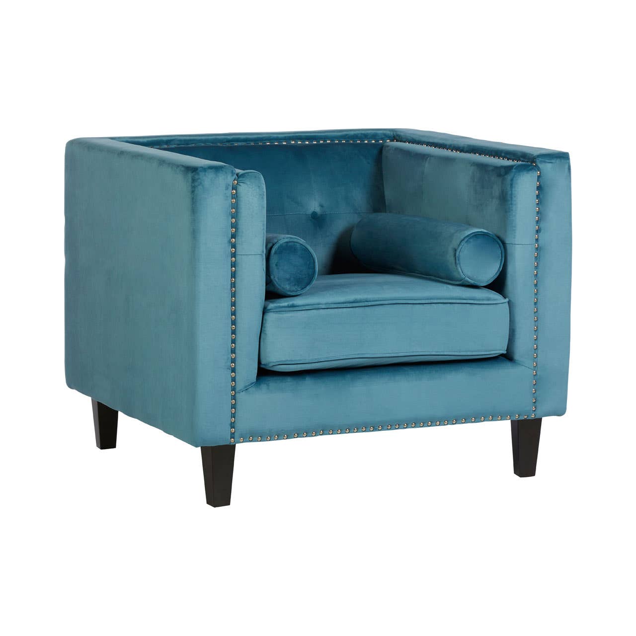 Felisa Blue Velvet Chair