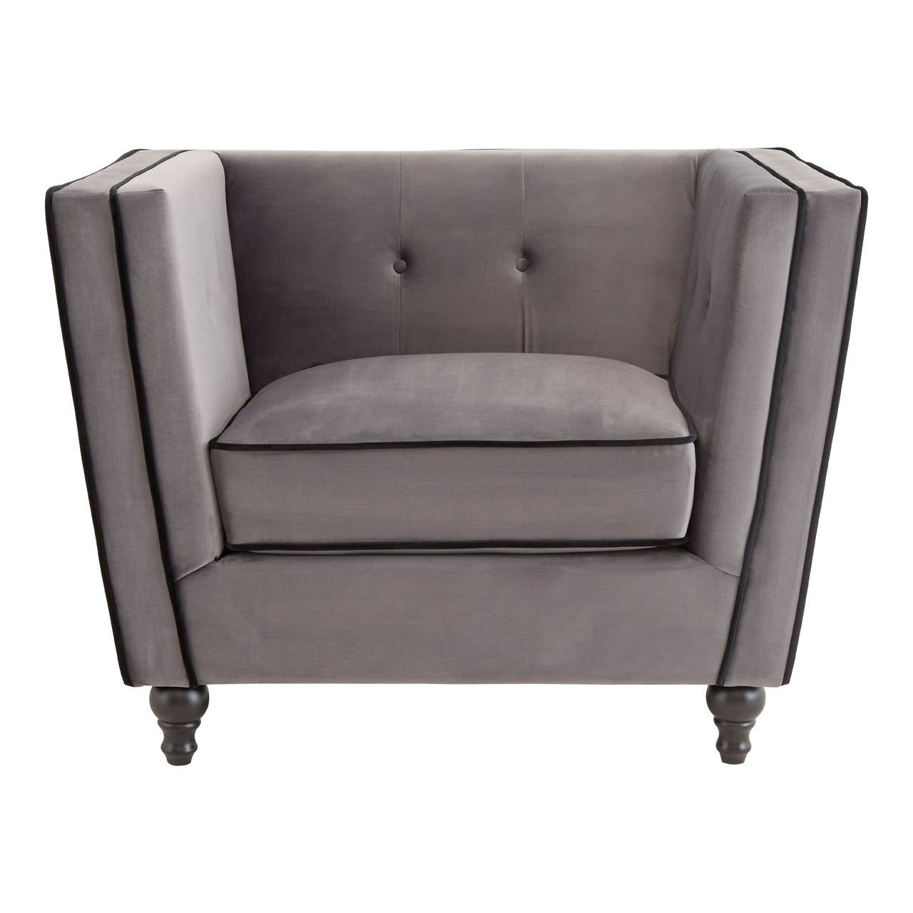 Ferris Grey Velvet Chair