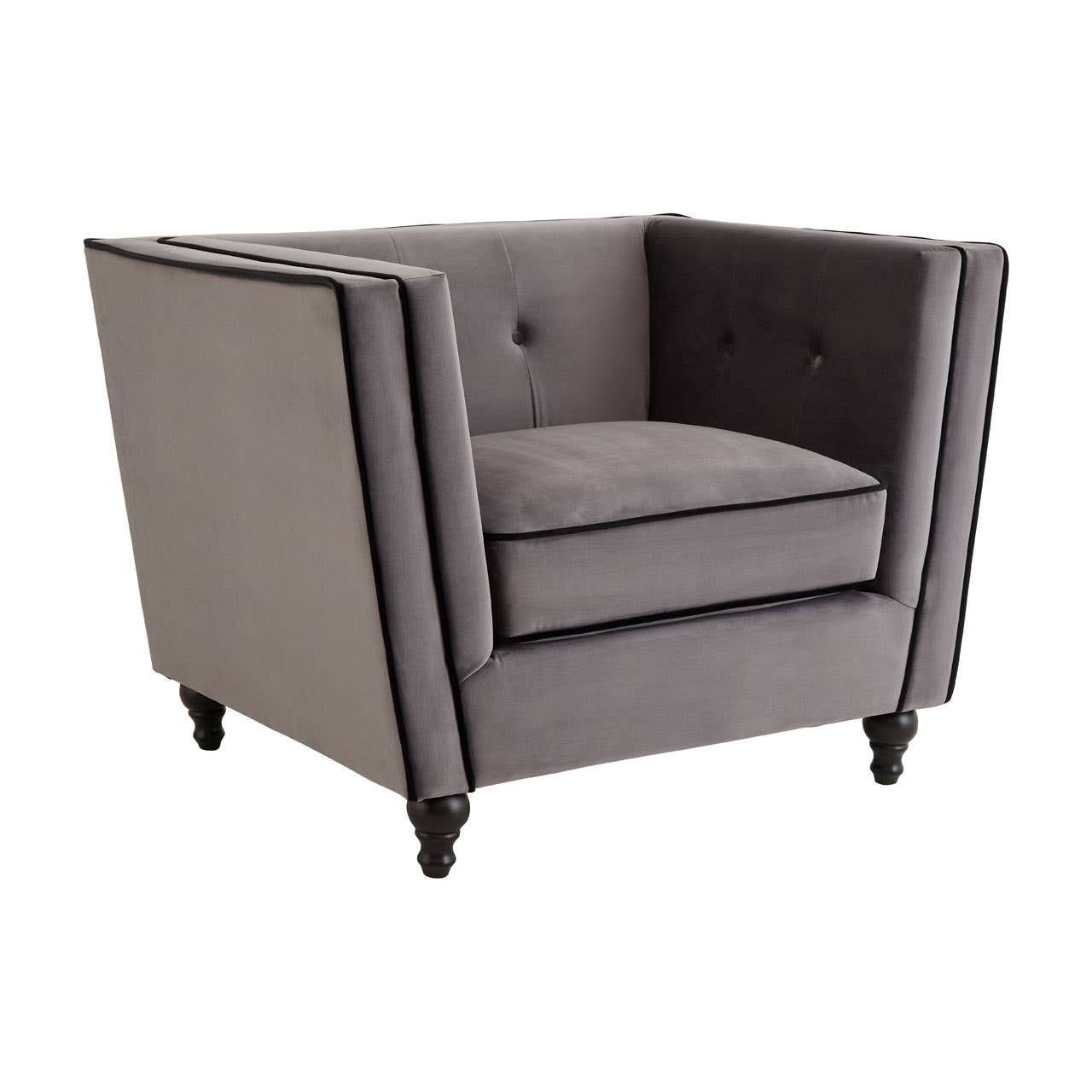 Ferris Grey Velvet Chair