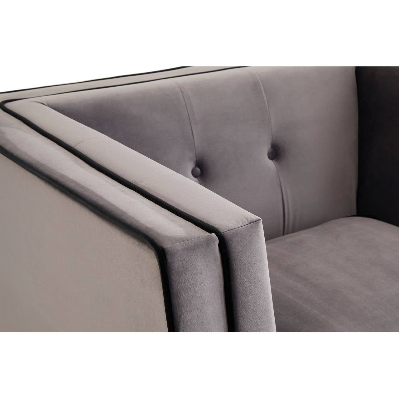 Ferris Grey Velvet Chair
