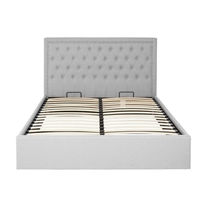 Kiana Light Grey King Size Ottoman Bed