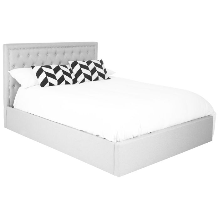 Kiana Light Grey King Size Ottoman Bed