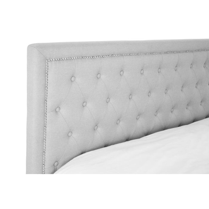 Kiana Light Grey King Size Ottoman Bed