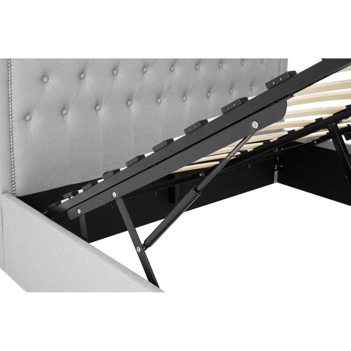 Kiana Light Grey King Size Ottoman Bed
