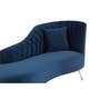 Rene Dark Blue Velvet Right Arm Chaise Longue