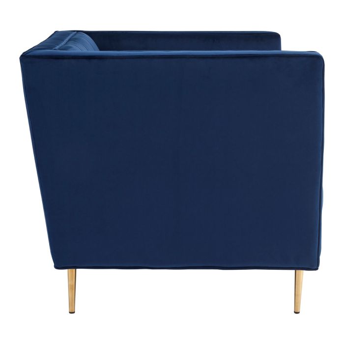 Sapphire Deep Blue Velvet Armchair