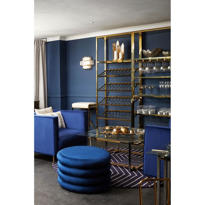 Sapphire Deep Blue Velvet Armchair