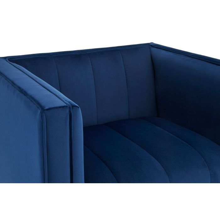 Sapphire Deep Blue Velvet Armchair