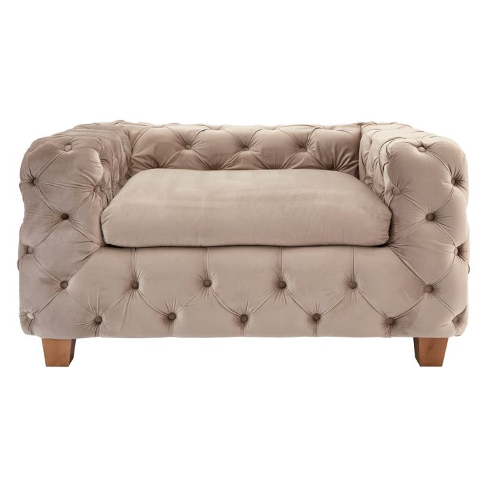 Aurelia Coffee Velvet Armchair