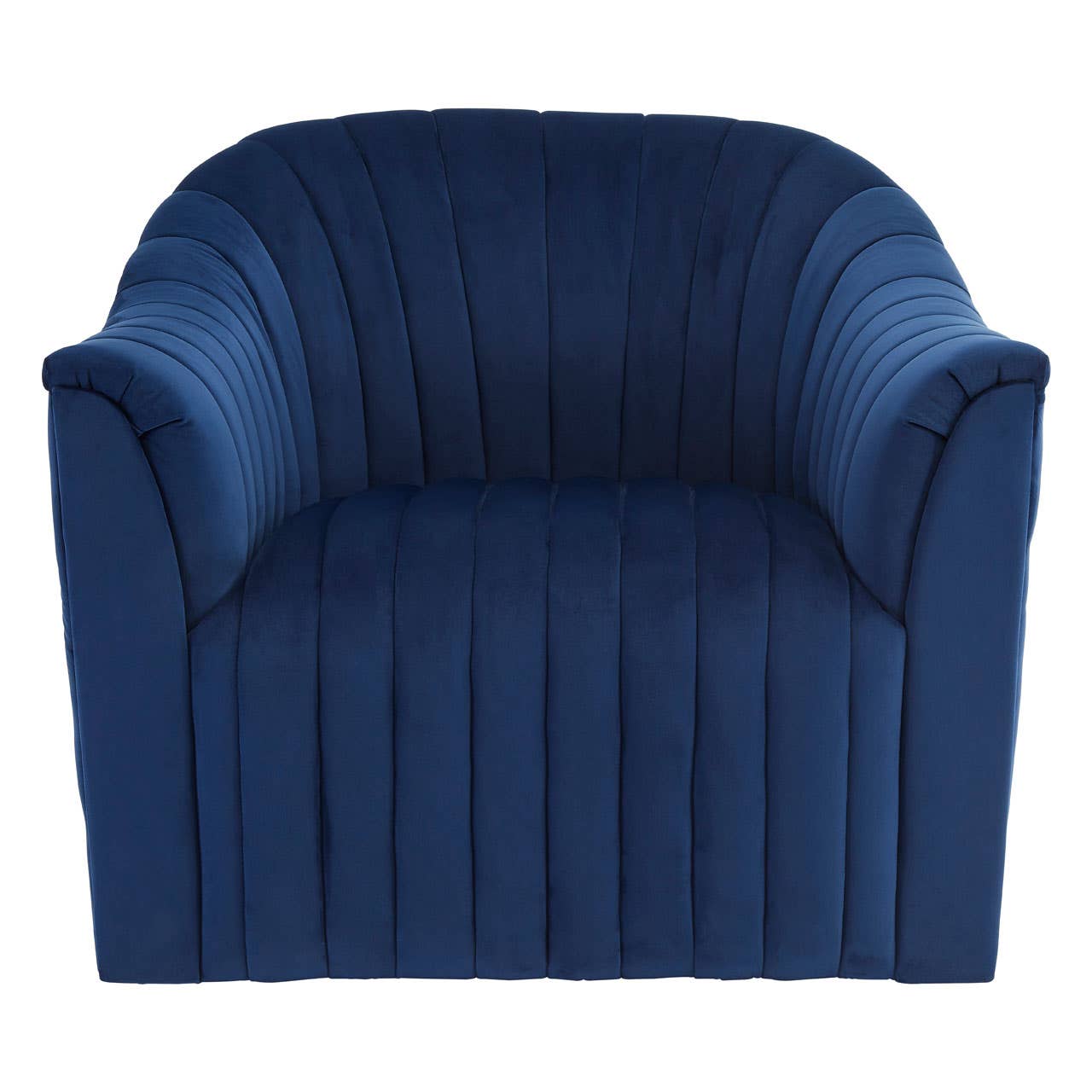 Opel Deep Blue Velvet Armchair