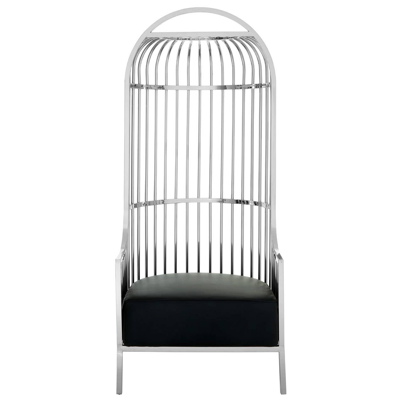 Eliza Silver Finish Dome Cage Chair