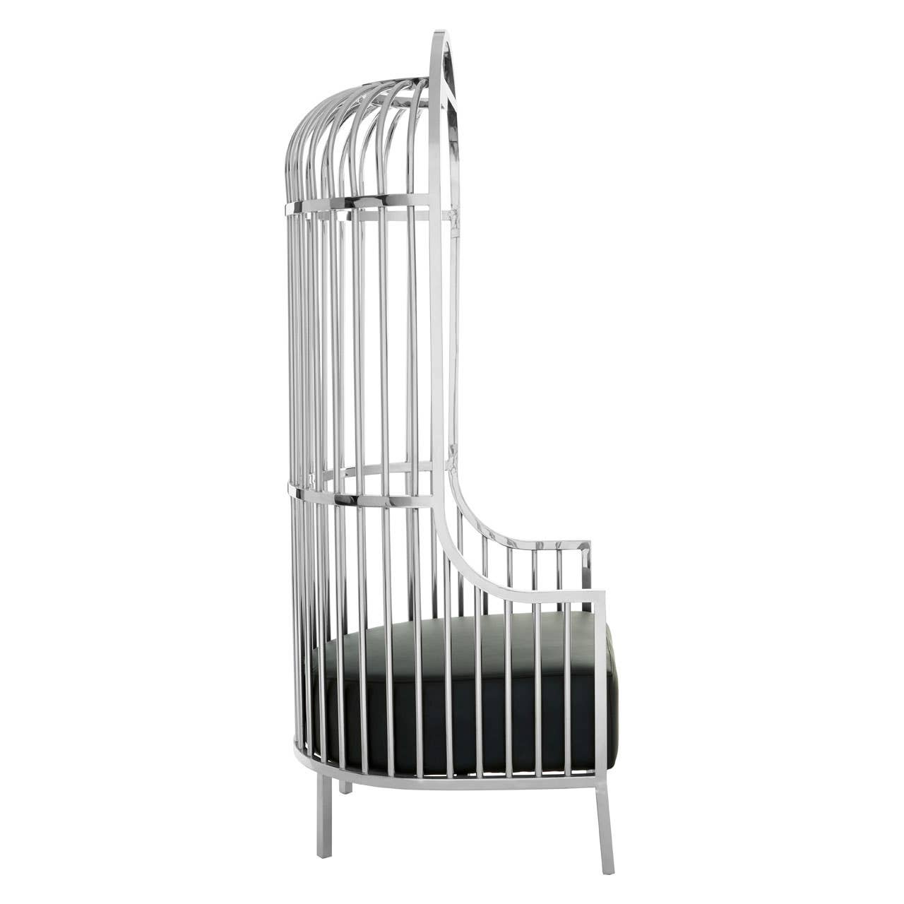 Eliza Silver Finish Dome Cage Chair