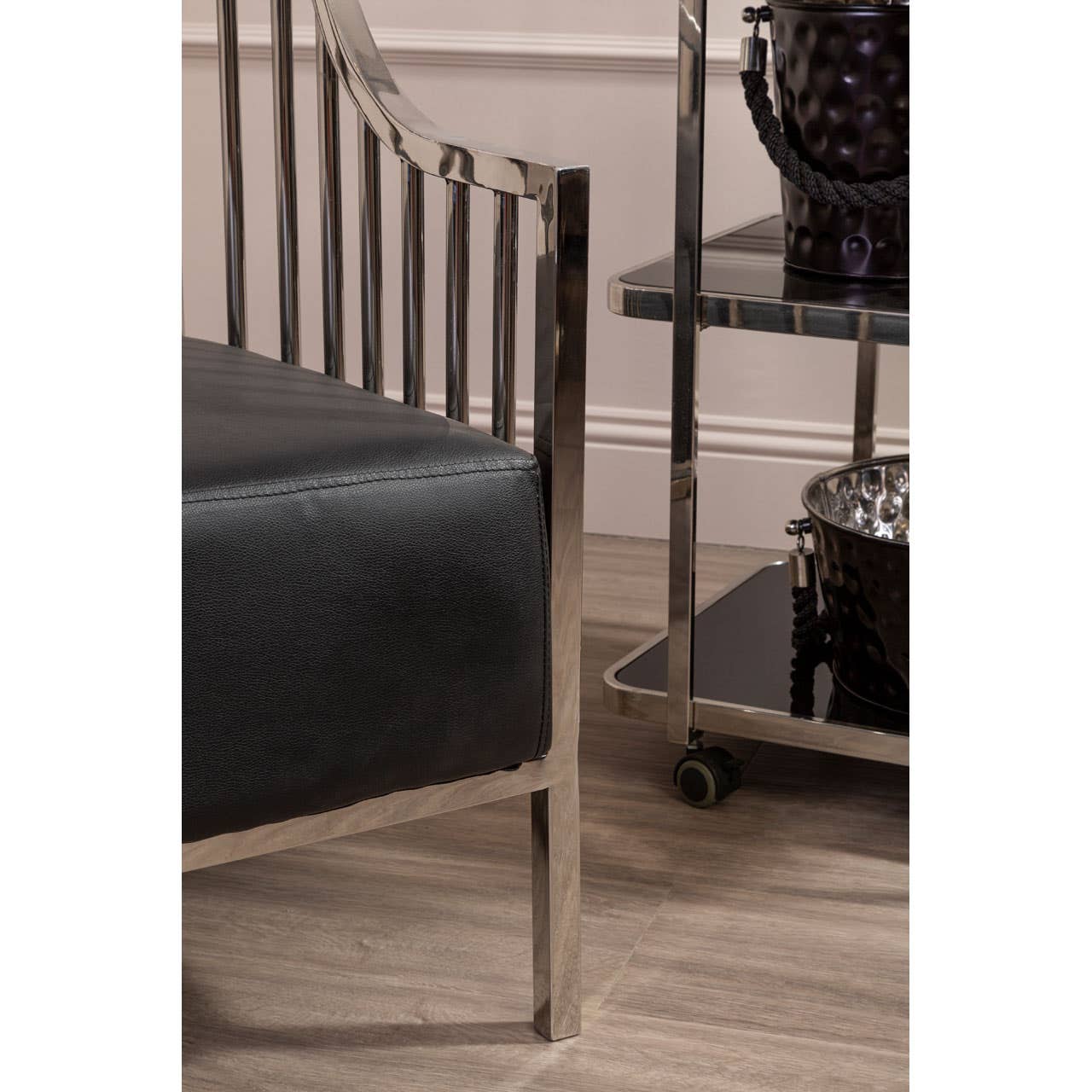 Eliza Silver Finish Dome Cage Chair