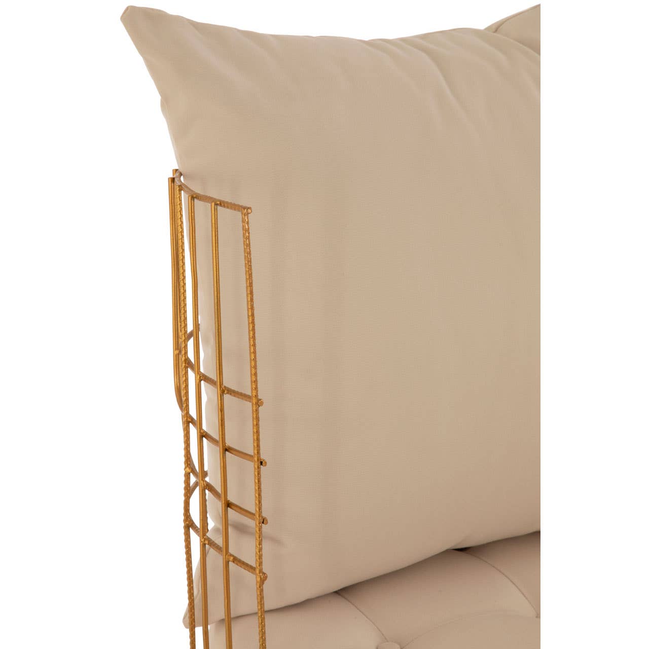 Mantis Gold Finish Chair With Cushion