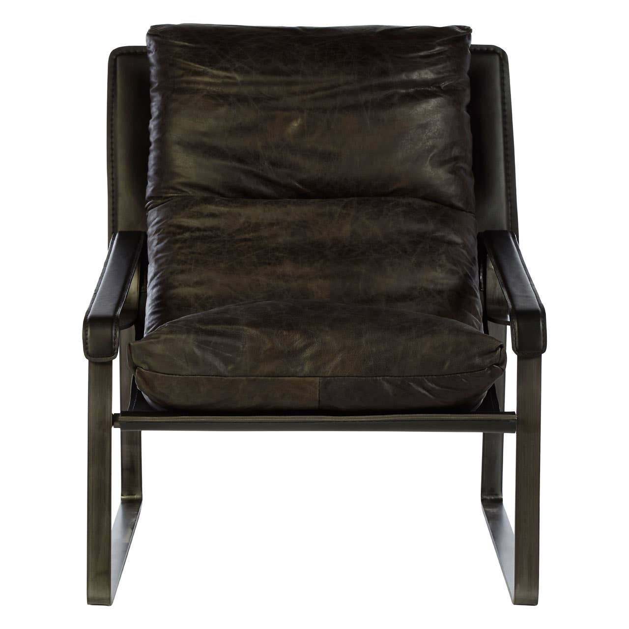 Hoxton Dark Brown Leather Lounge Chair