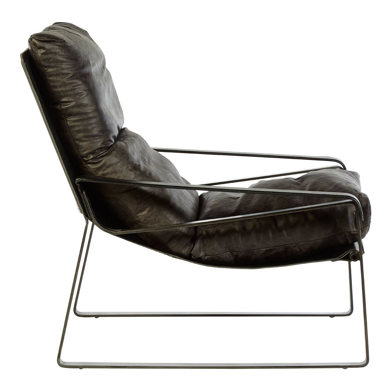 Hoxton Dark Brown Leather Lounge Chair