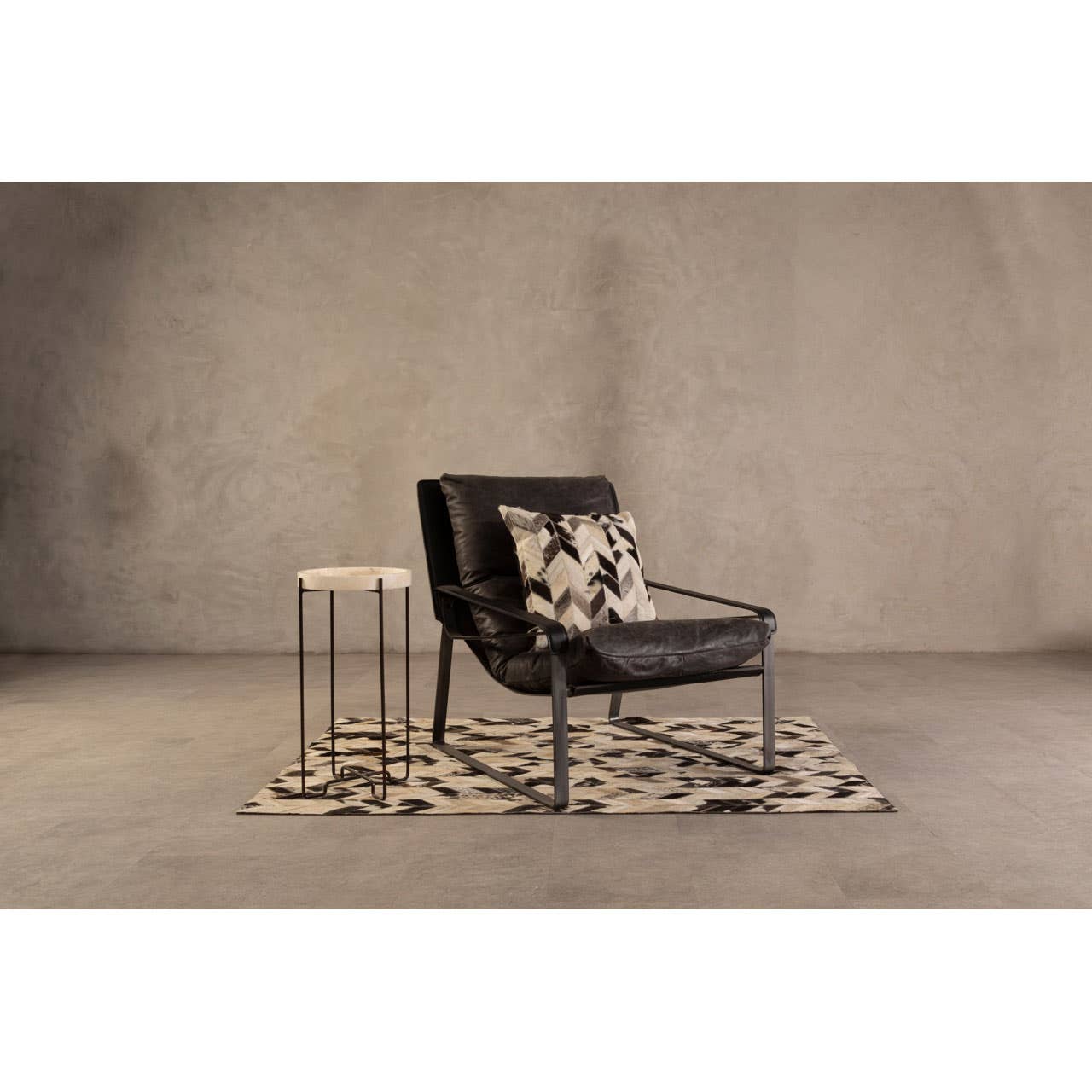 Hoxton Dark Brown Leather Lounge Chair