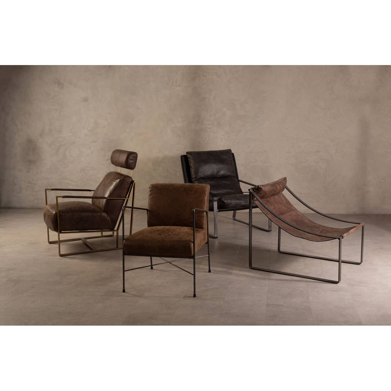 Hoxton Dark Brown Leather Lounge Chair
