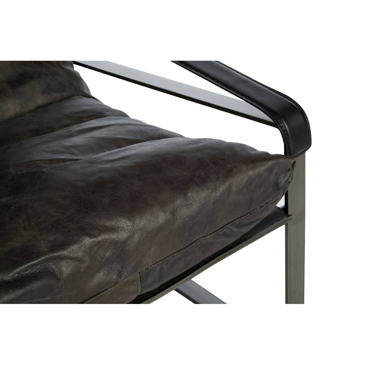 Hoxton Dark Brown Leather Lounge Chair