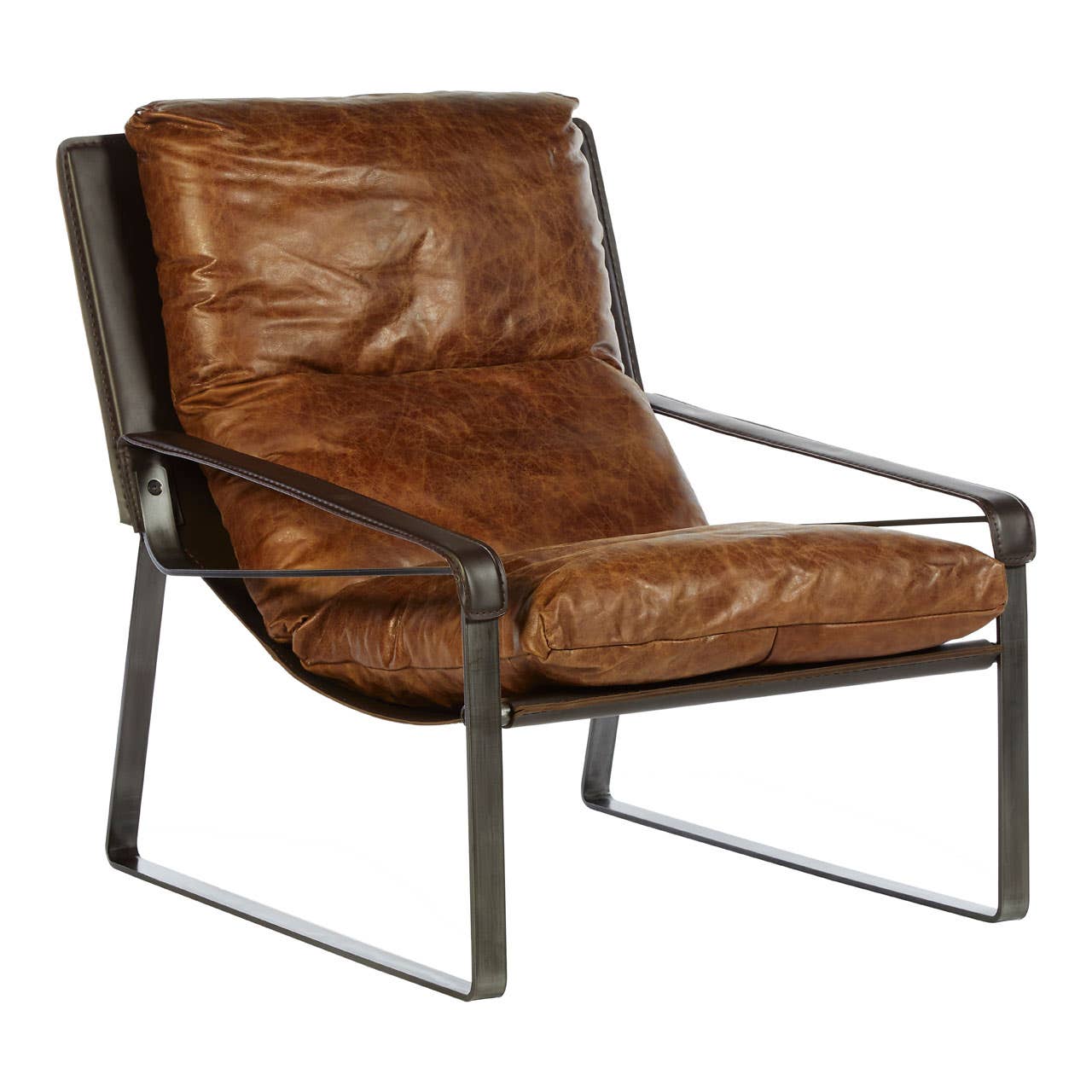 Hoxton Light Brown Sledge Lounge Chair