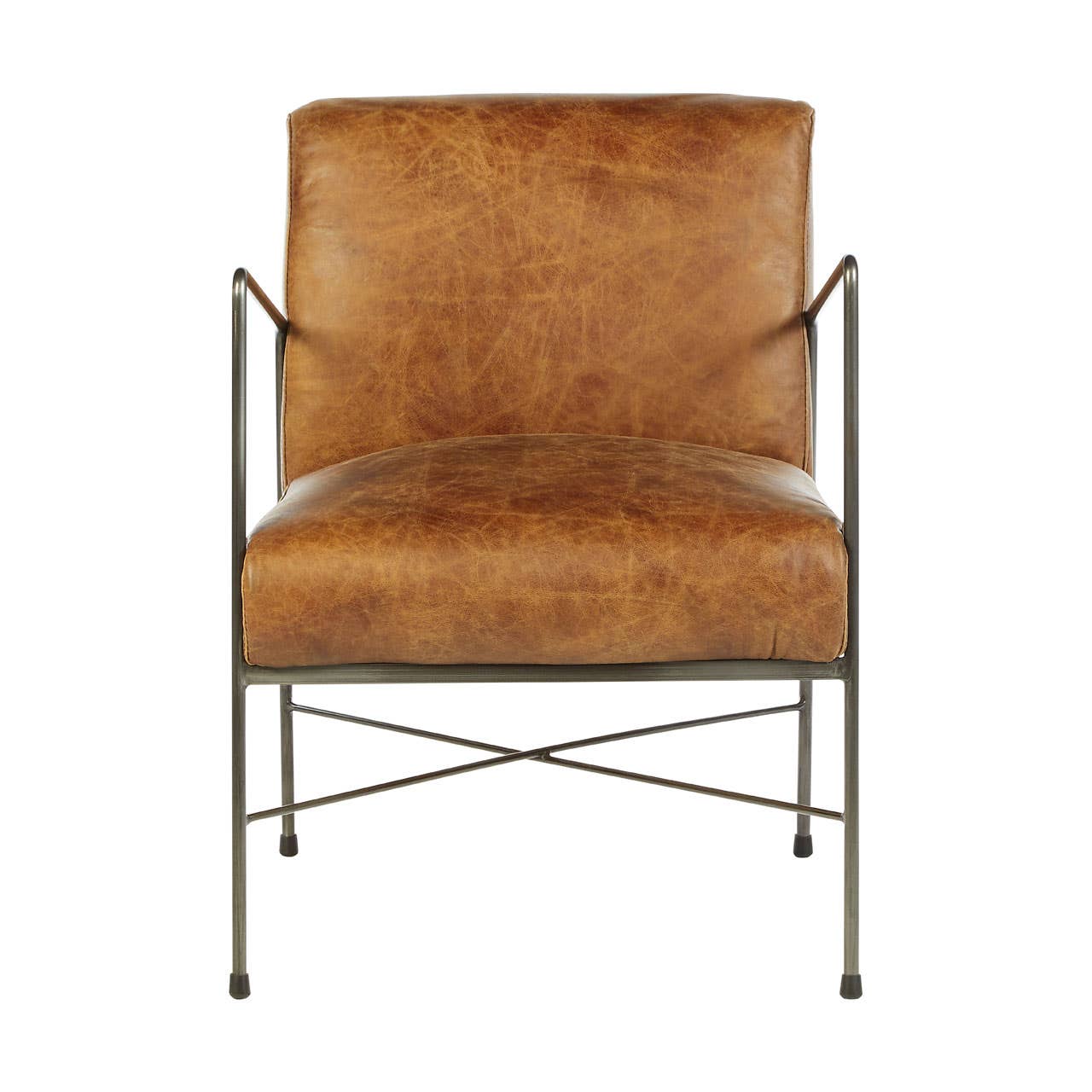 Hoxton Brown Leather Lounge Chair