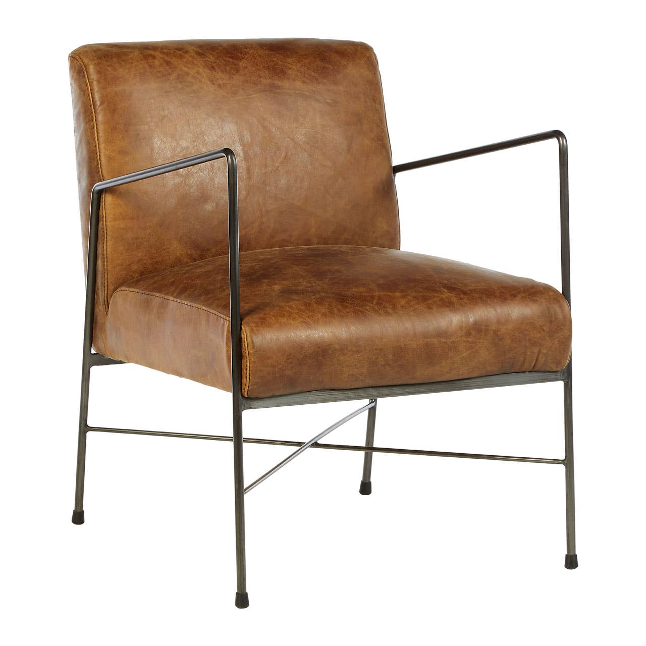 Hoxton Brown Leather Lounge Chair