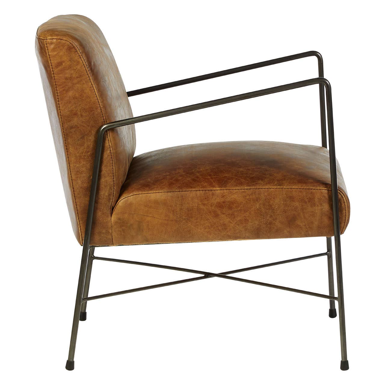 Hoxton Brown Leather Lounge Chair