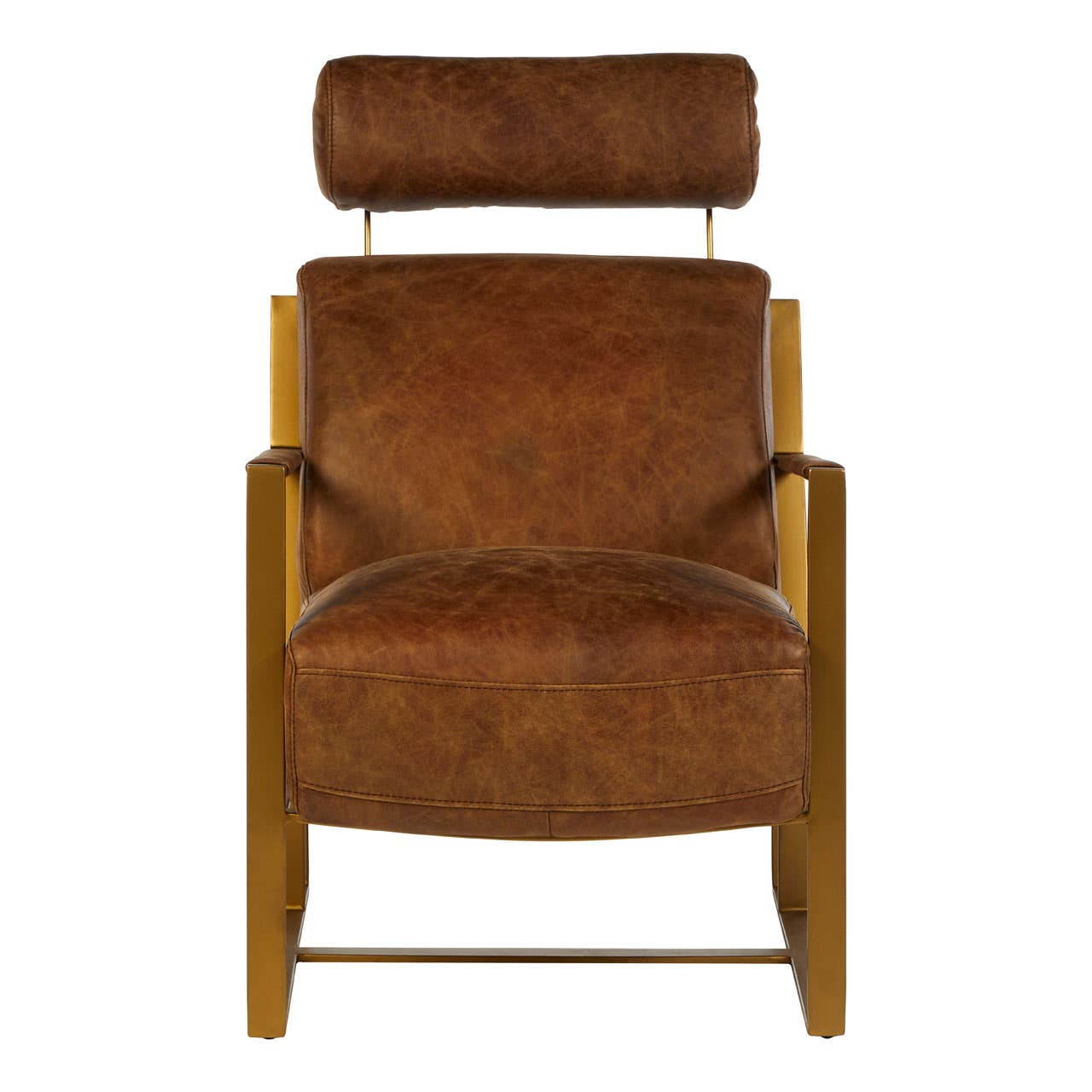 Hoxton Light Brown Leather Lounge Chair