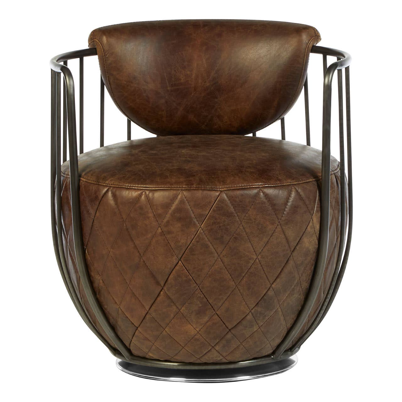 Hoxton Brown Swivel Chair