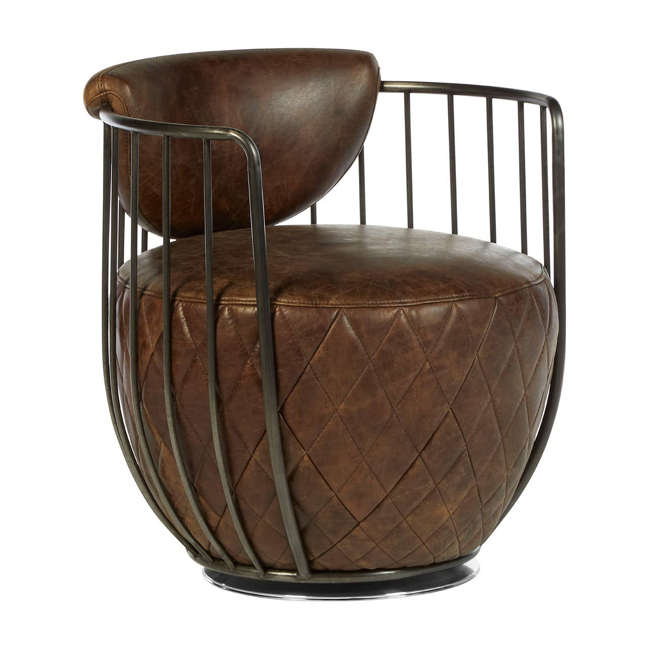 Hoxton Brown Swivel Chair