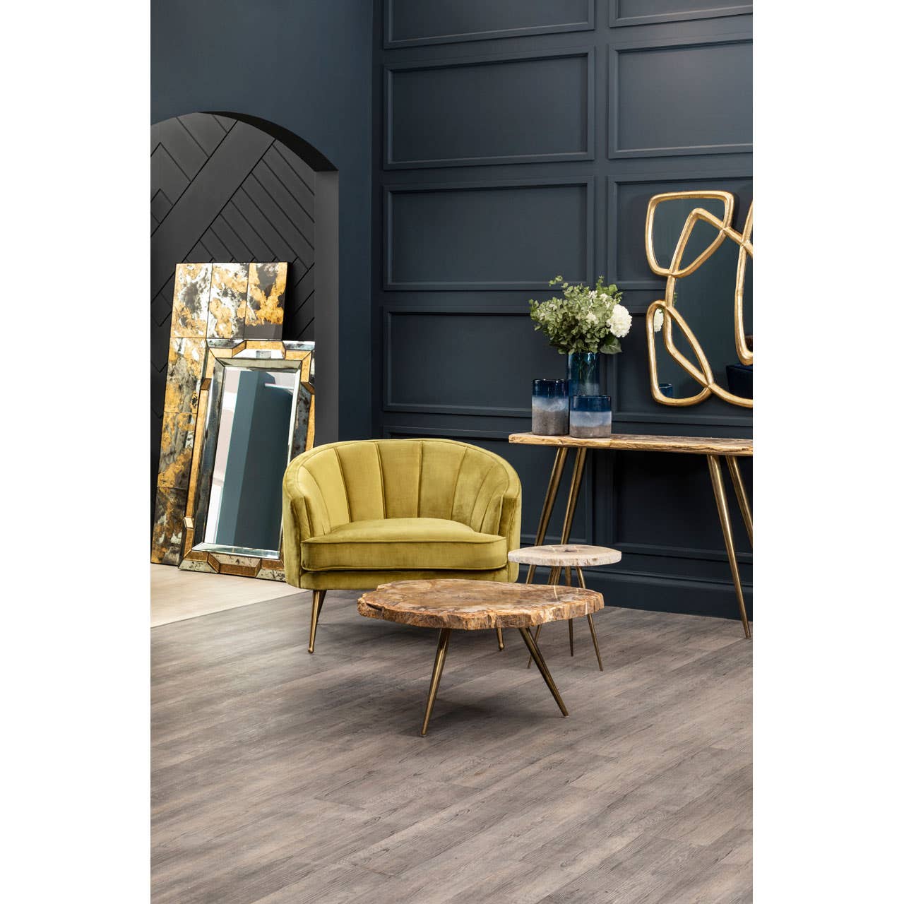 Hendricks Pistachio Velvet Chair