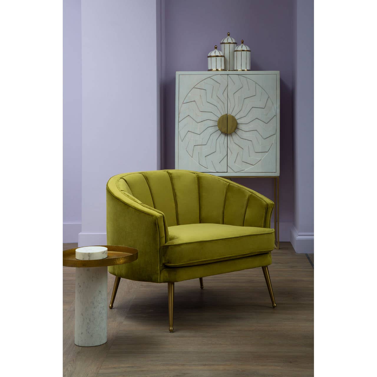 Hendricks Pistachio Velvet Chair