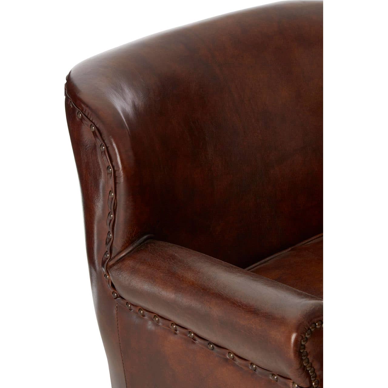 Victor Mocha Brown Leather Classic Armchair
