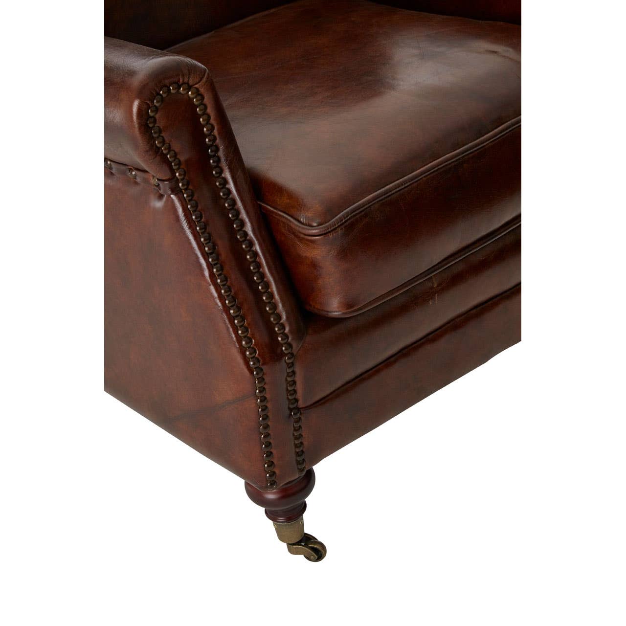 Victor Mocha Brown Leather Classic Armchair