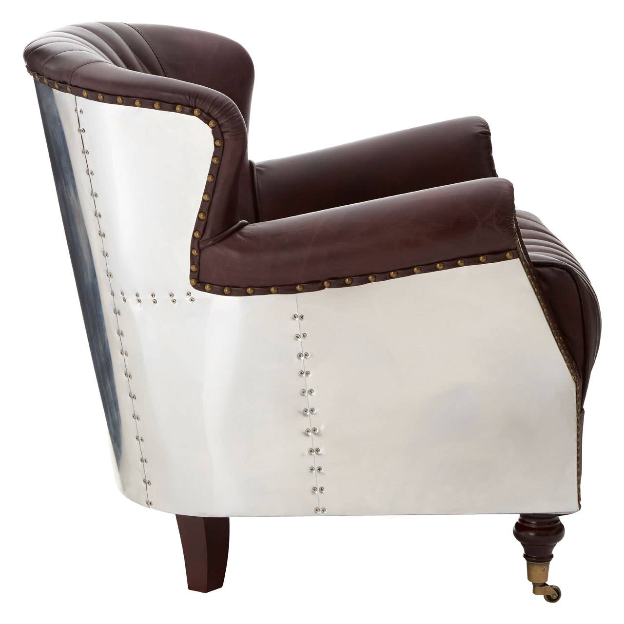 VICTOR COFFEE LEATHER ARMCHAIR