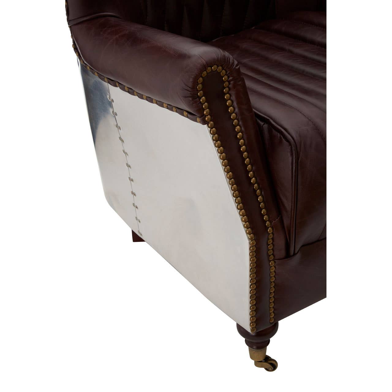 VICTOR COFFEE LEATHER ARMCHAIR