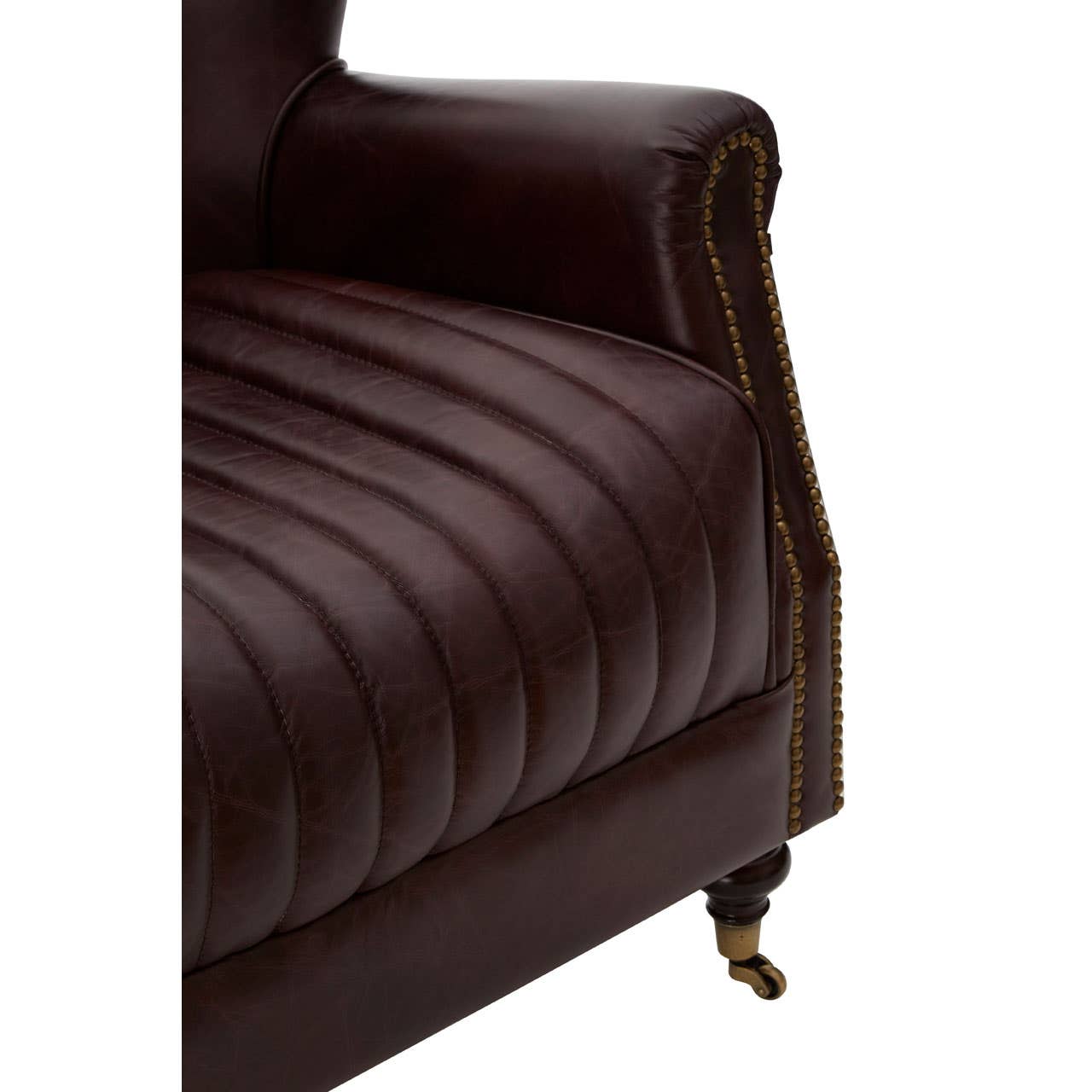 VICTOR COFFEE LEATHER ARMCHAIR