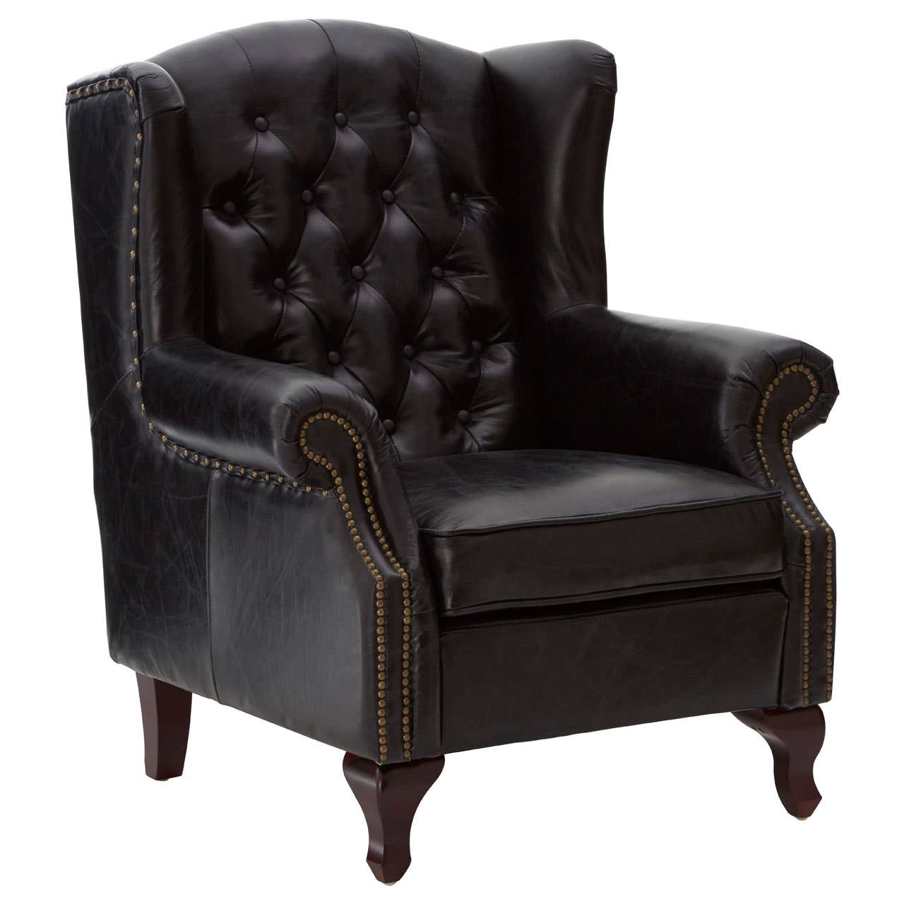 VICTOR BLACK SCROLL ARMCHAIR