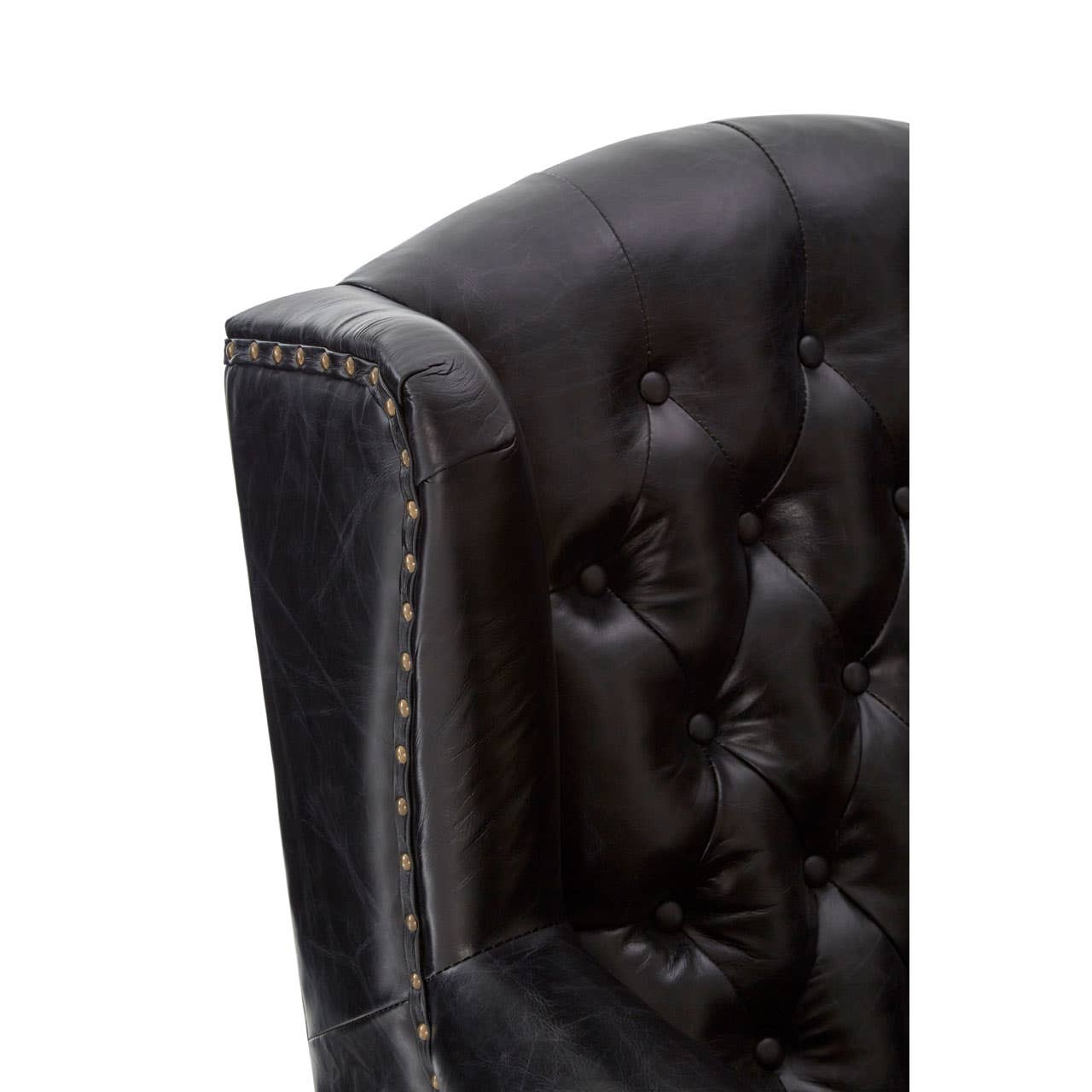 VICTOR BLACK SCROLL ARMCHAIR