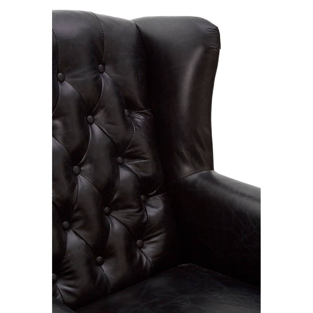 VICTOR BLACK SCROLL ARMCHAIR