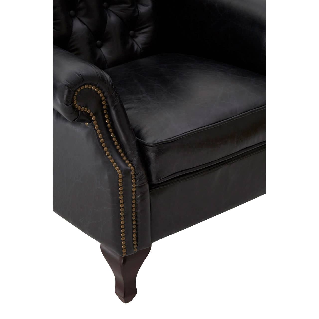 VICTOR BLACK SCROLL ARMCHAIR