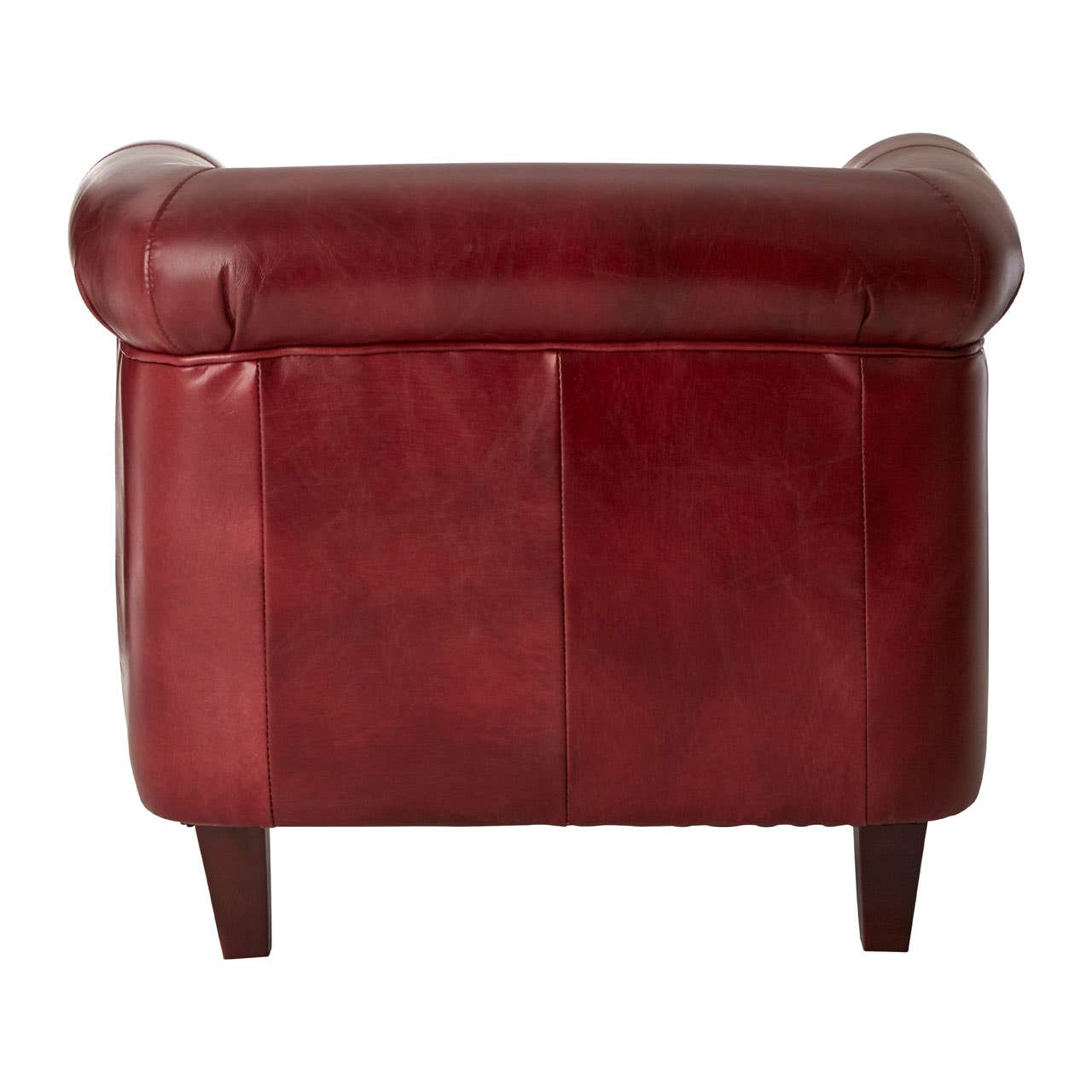 VICTOR RED LEATHER ARMCHAIR