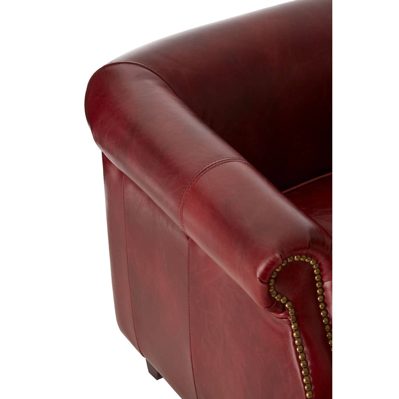 VICTOR RED LEATHER ARMCHAIR