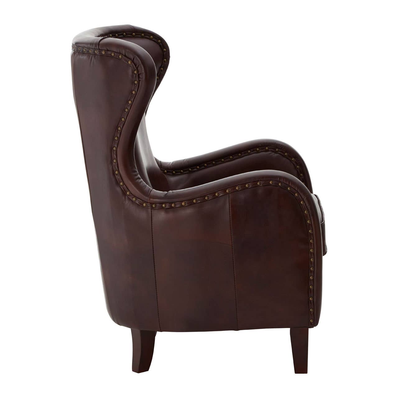 VICTOR DARK COFFEE LEATHER ARMCHAIR