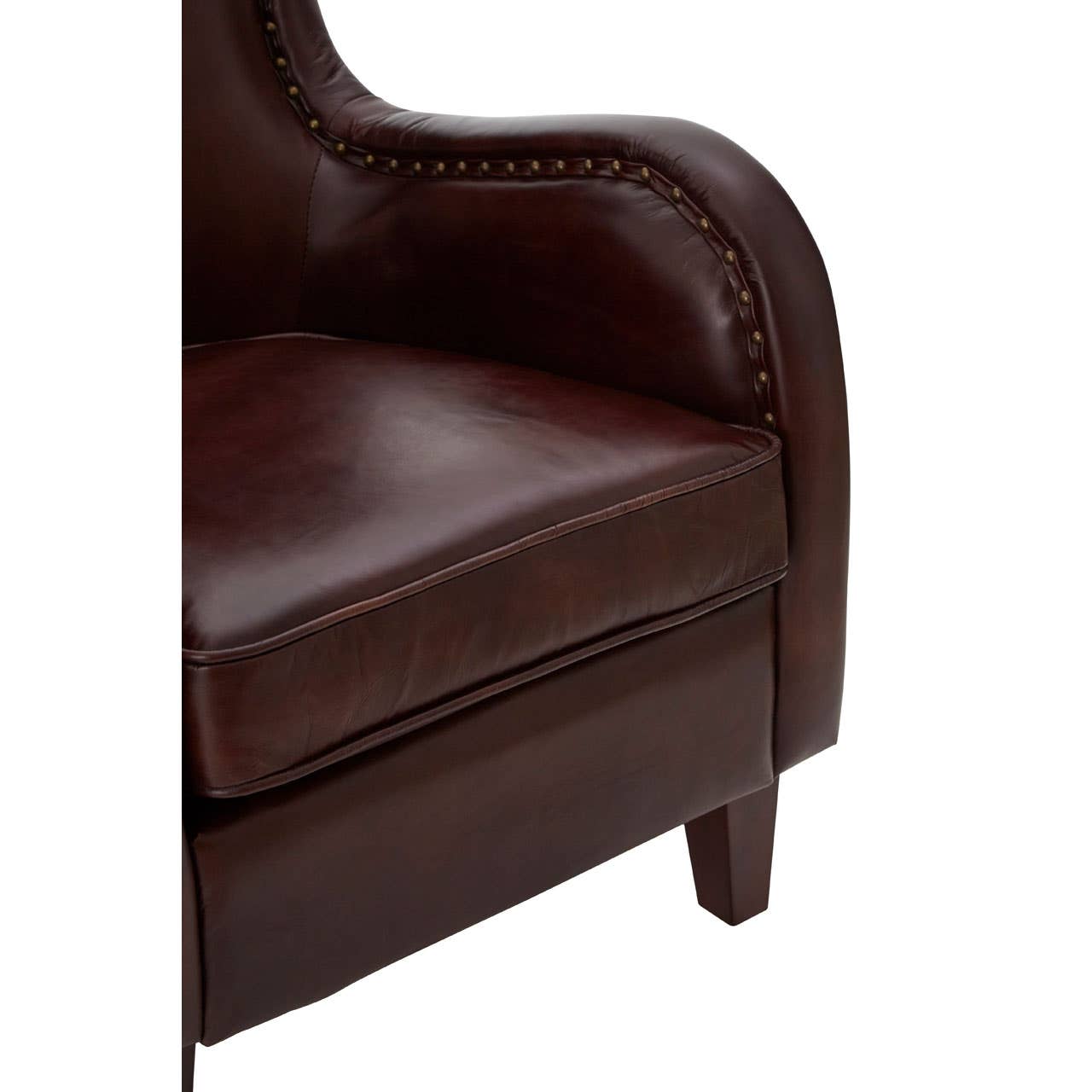 VICTOR DARK COFFEE LEATHER ARMCHAIR
