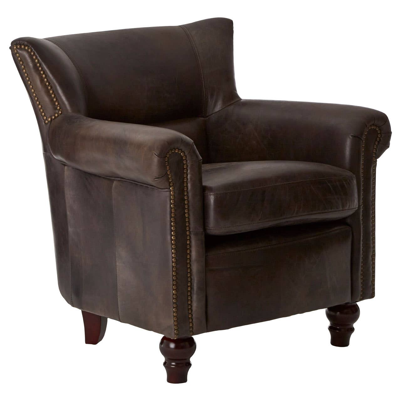 VICTOR DARK GREY SCROLL ARMCHAIR