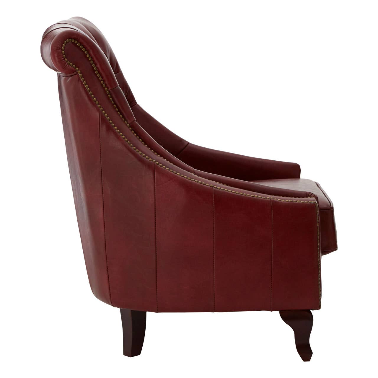 VICTOR RED LEATHER ARMCHAIR