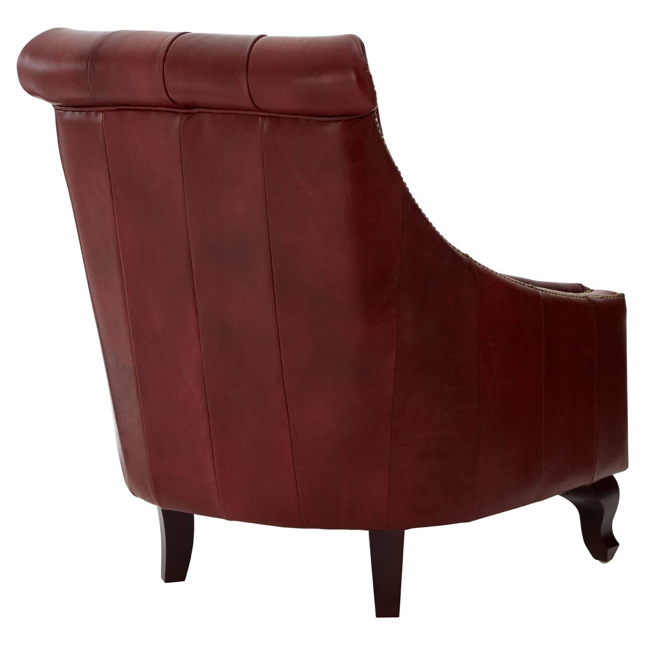 VICTOR RED LEATHER ARMCHAIR