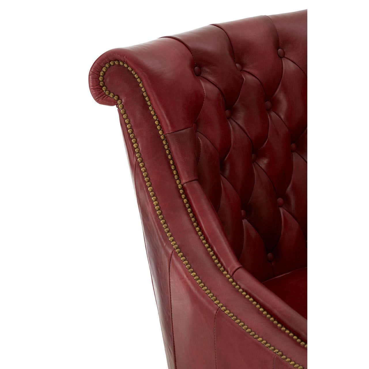 VICTOR RED LEATHER ARMCHAIR