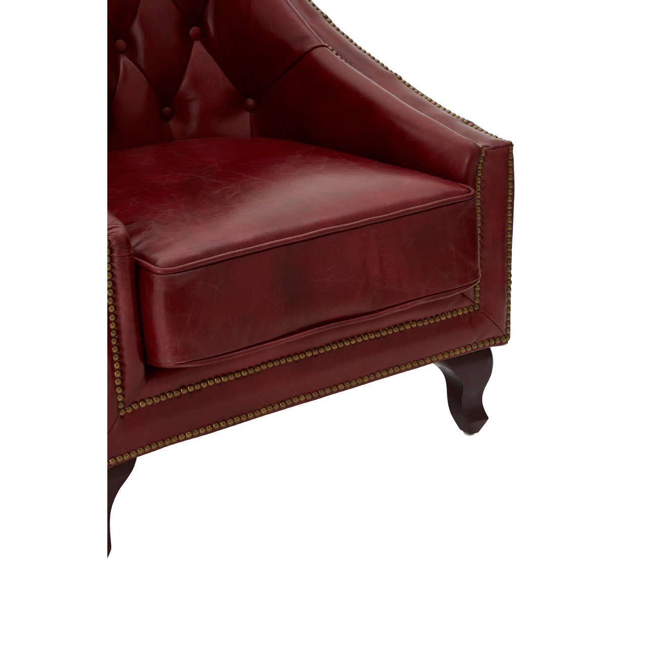 VICTOR RED LEATHER ARMCHAIR